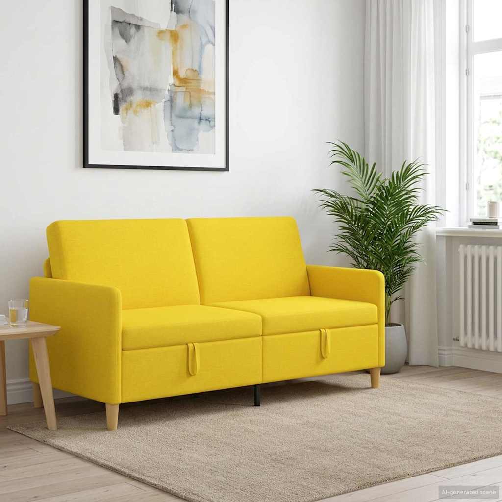 Καναπές με Αποθήκευση Απαλό Κίτρινο 172 x 78 x 87 εκ