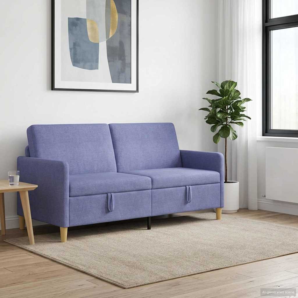 Καναπές με Αποθήκευση Μπλε τζην 172 x 78 x 87 εκ Πολυεστέρας
