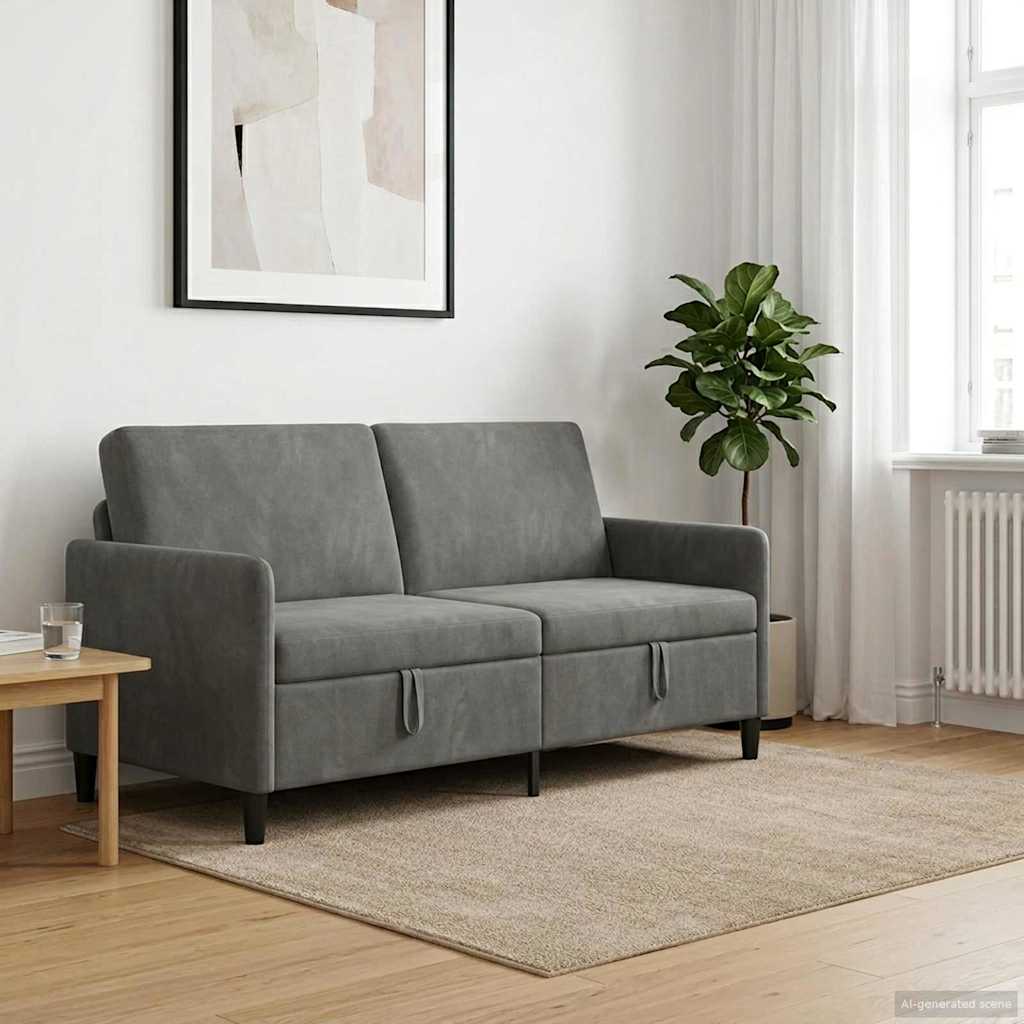 Καναπές με Αποθήκευση Σκούρο Γκρι 172 x 78 x 87 εκ Πολυεστέρας