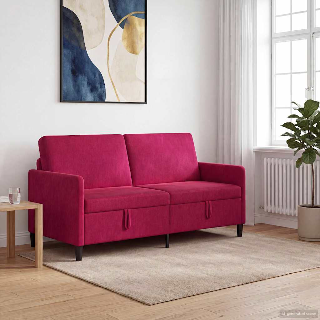 Καναπές με Αποθήκευση Κόκκινο 172 x 78 x 87 εκ Πολυεστέρας