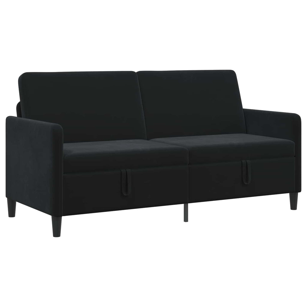 Καναπές με Αποθήκευση Μαύρο 172 x 78 x 87 εκ Πολυεστέρας