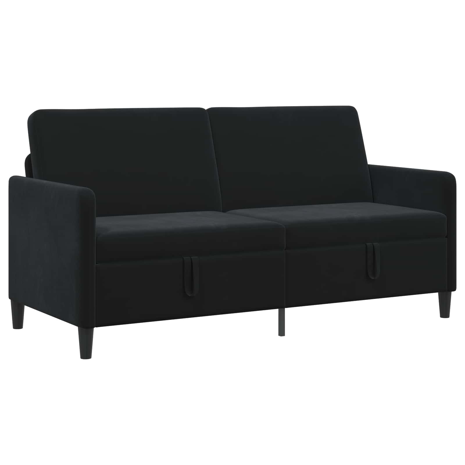 Καναπές με Αποθήκευση Μαύρο 172 x 78 x 87 εκ Πολυεστέρας