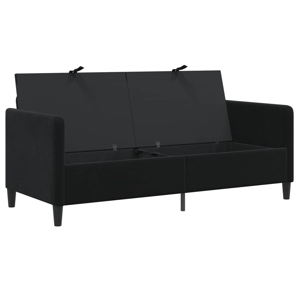 Καναπές με Αποθήκευση Μαύρο 172 x 78 x 87 εκ Πολυεστέρας