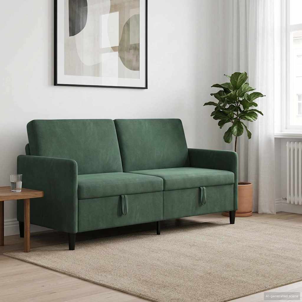 Καναπές με Αποθήκευση Θαλασσί 192 x 78 x 87 εκ. Πολυεστέρας