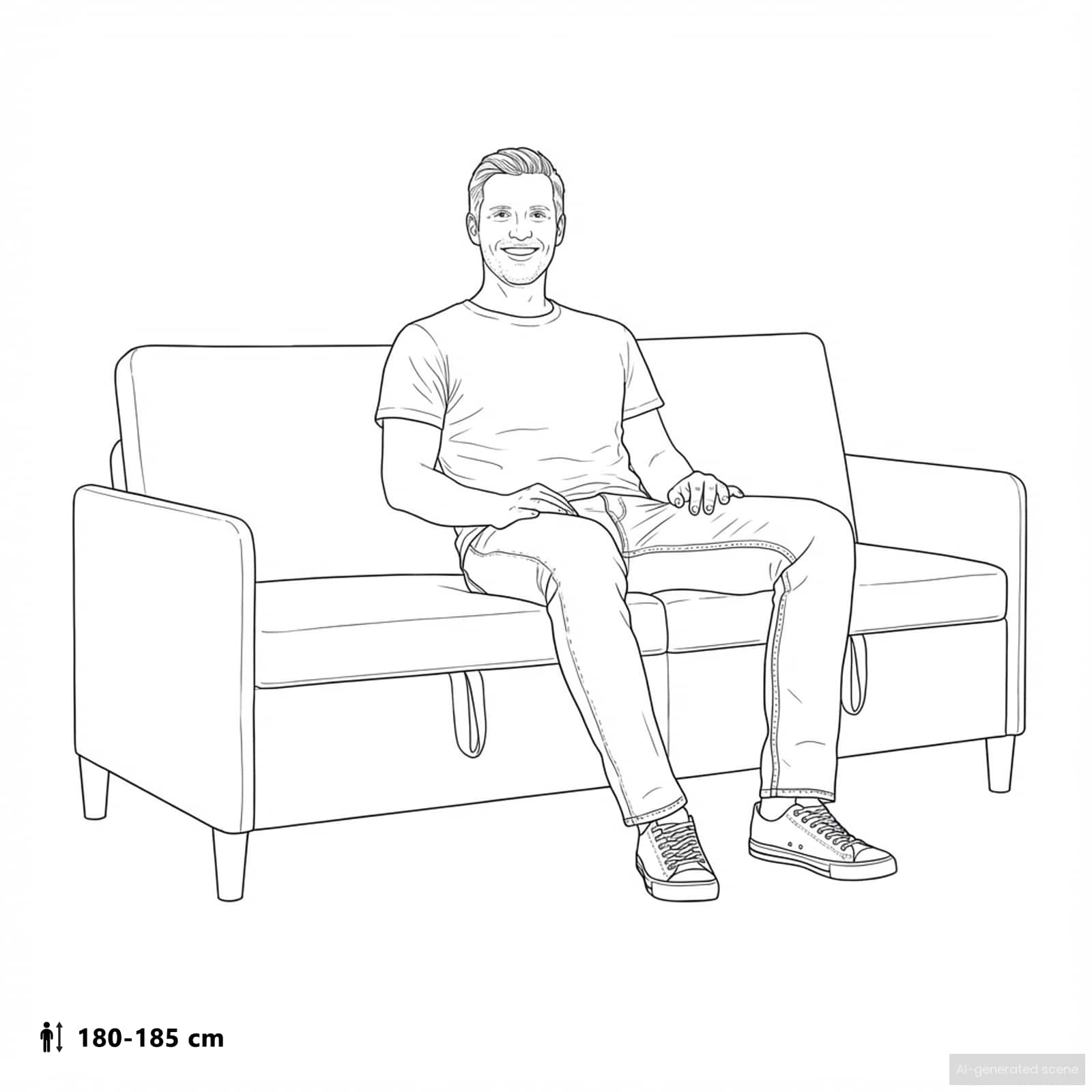 Καναπές με Αποθήκευση Θαλασσί 192 x 78 x 87 εκ. Πολυεστέρας