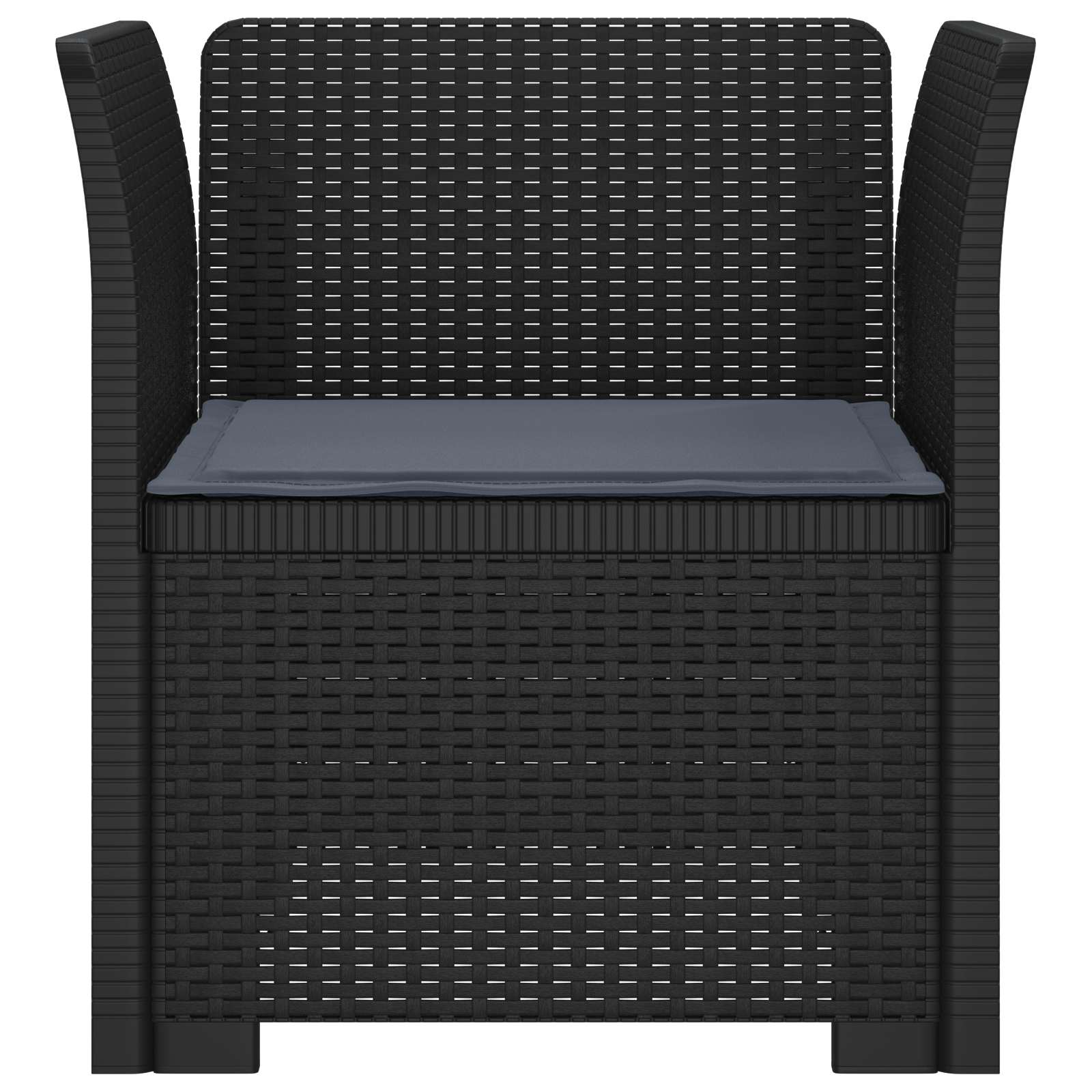 Μονοθέσια Πολυθρόνα με Μαξιλάρι Φαίνεται σαν Ρατάν PP Ανθρακί