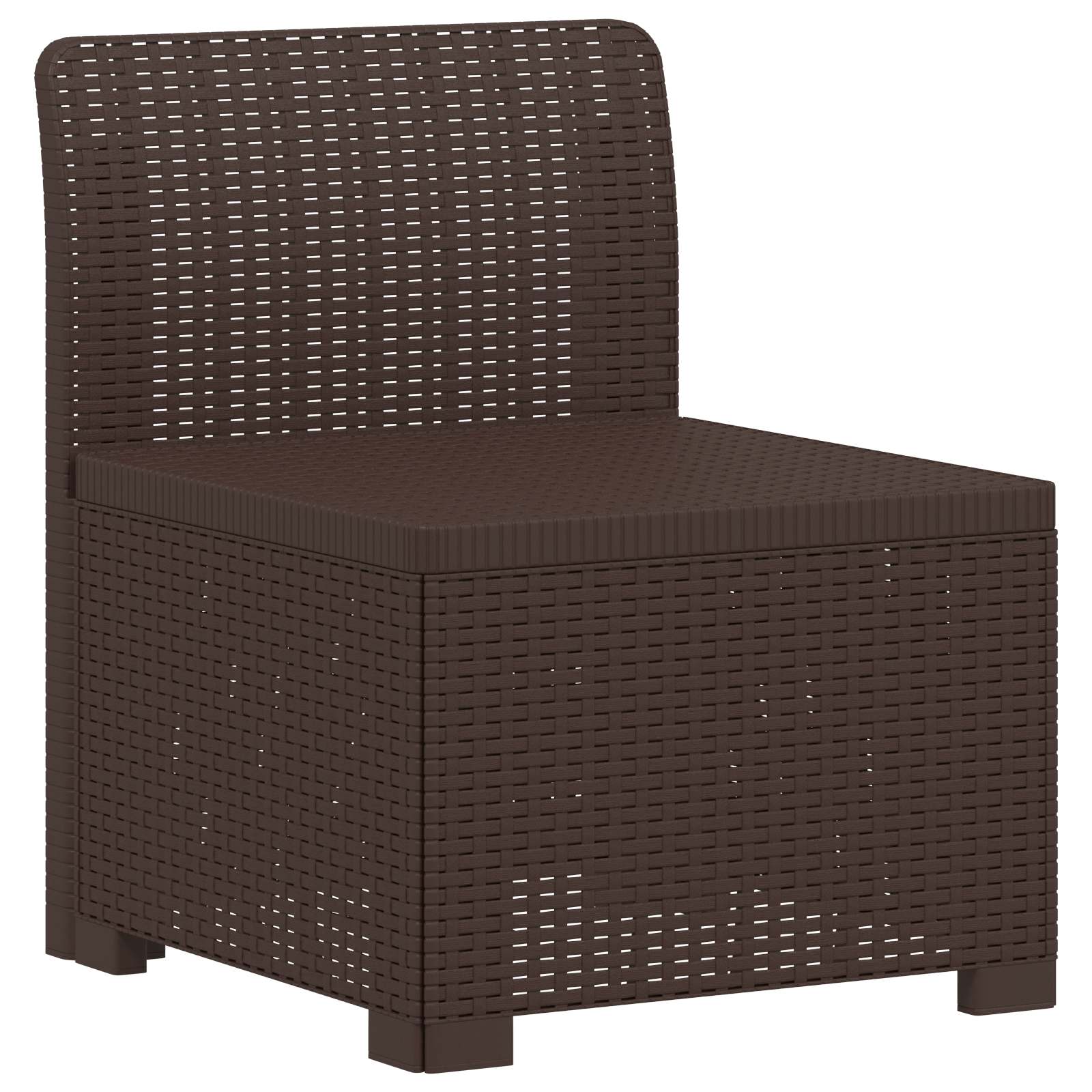 Καναπές Κήπου 3 Θέσεων Ρατάν PP Καφέ