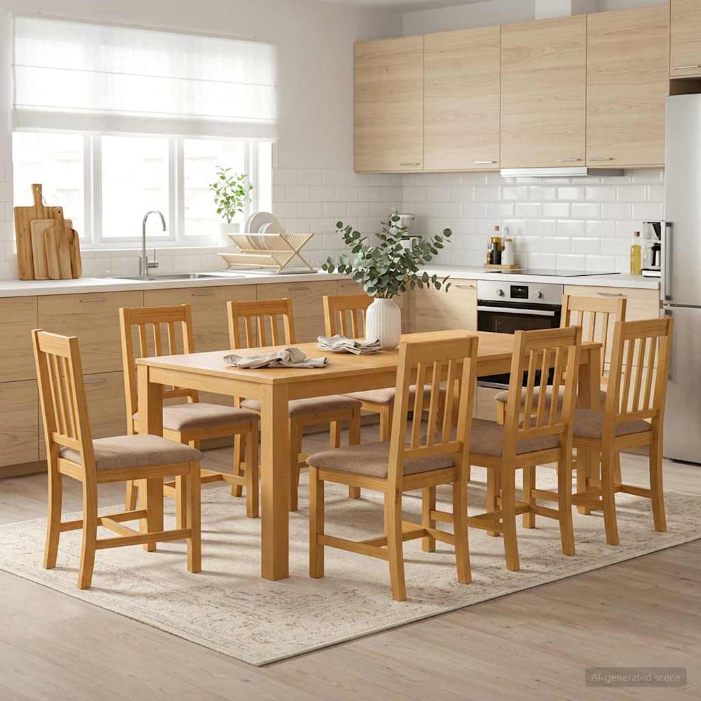 Τραπεζαρία 200 x 100 x 75 cm Στερεό Ξύλο Δρυός Φυσικό