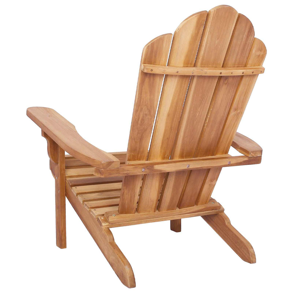 Κήπος Πολυθρόνα Adirondack Φυσικό Στερεό Ξύλο Τίκ