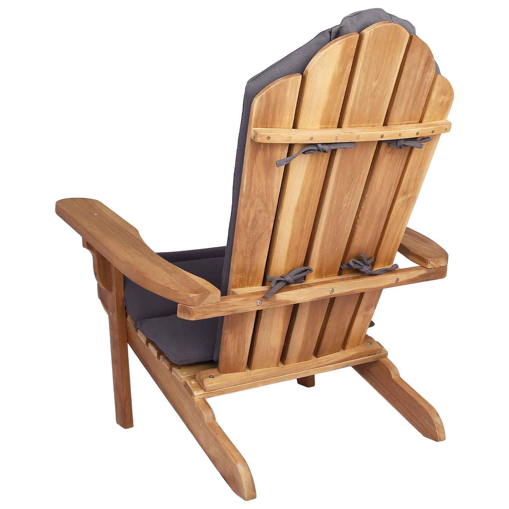 Κήπος Πολυθρόνα Adirondack Φυσικό Στερεό Ξύλο Τίκ