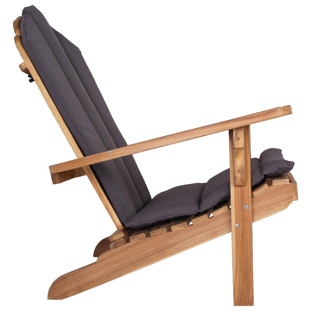 Κήπος Πολυθρόνα Adirondack Φυσικό Στερεό Ξύλο Τίκ