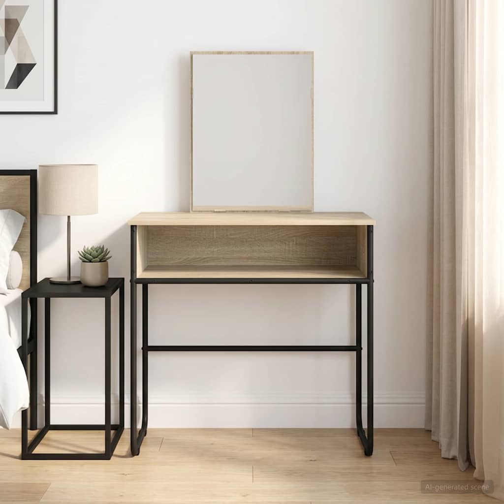 Τραπέζι περιποίησης με ράφι Sonoma Δρυς 81 x 40 x 131 εκ