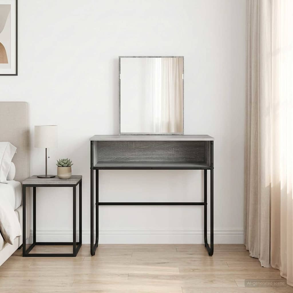 Τραπέζι περιποίησης με ράφι Γκρι Sonoma 81 x 40 x 131 εκ