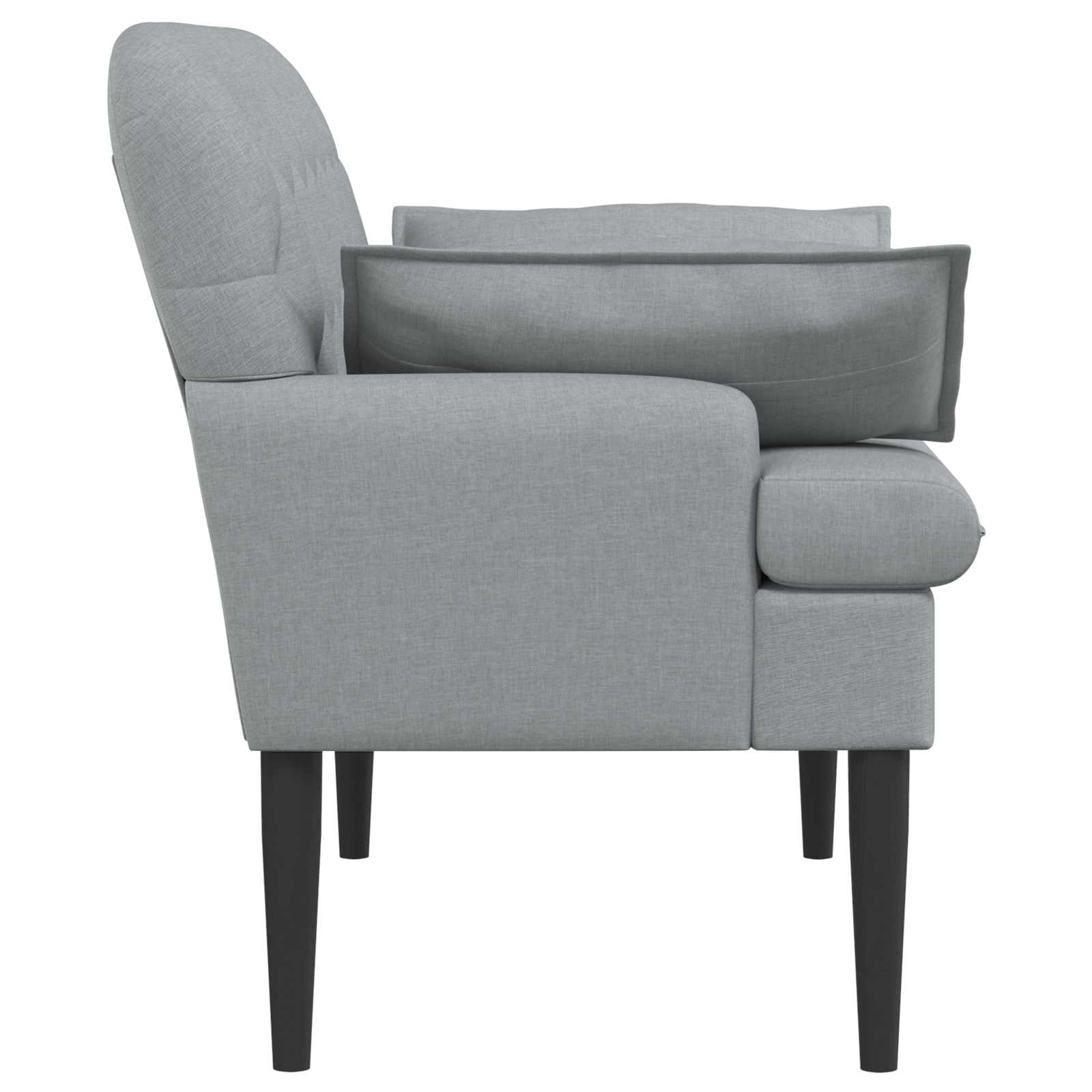 Love seat με κουμπιά Ανοιχτό γκρι 111 x 68 x 80 εκ. Ύφασμα