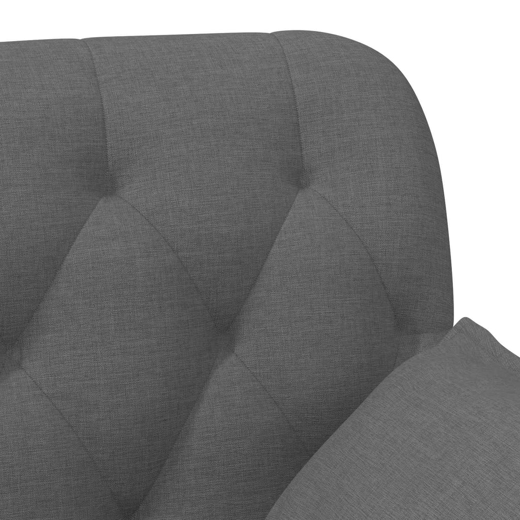 Love seat με κουμπιά Σκούρο Γκρι 111 x 68 x 80 εκ. Ύφασμα