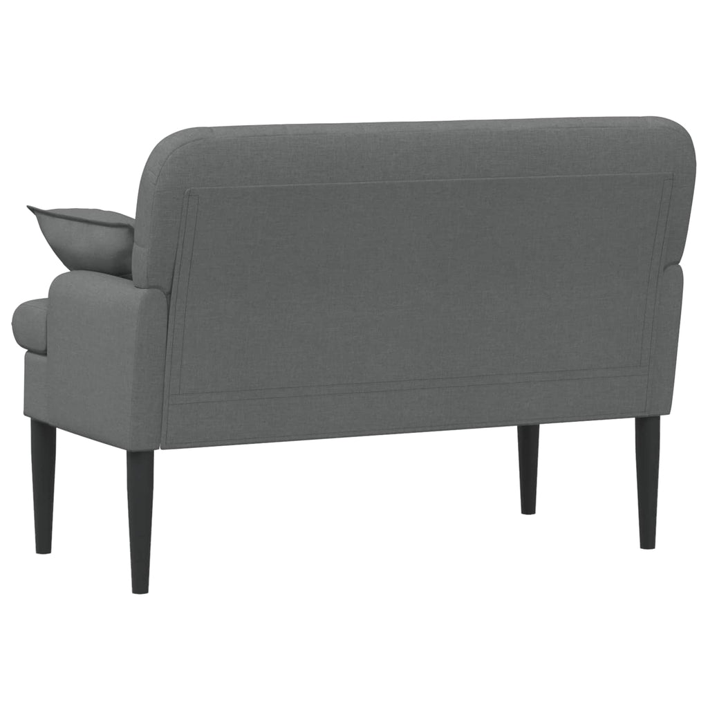 Love seat με κουμπιά Σκούρο Γκρι 111 x 68 x 80 εκ. Ύφασμα