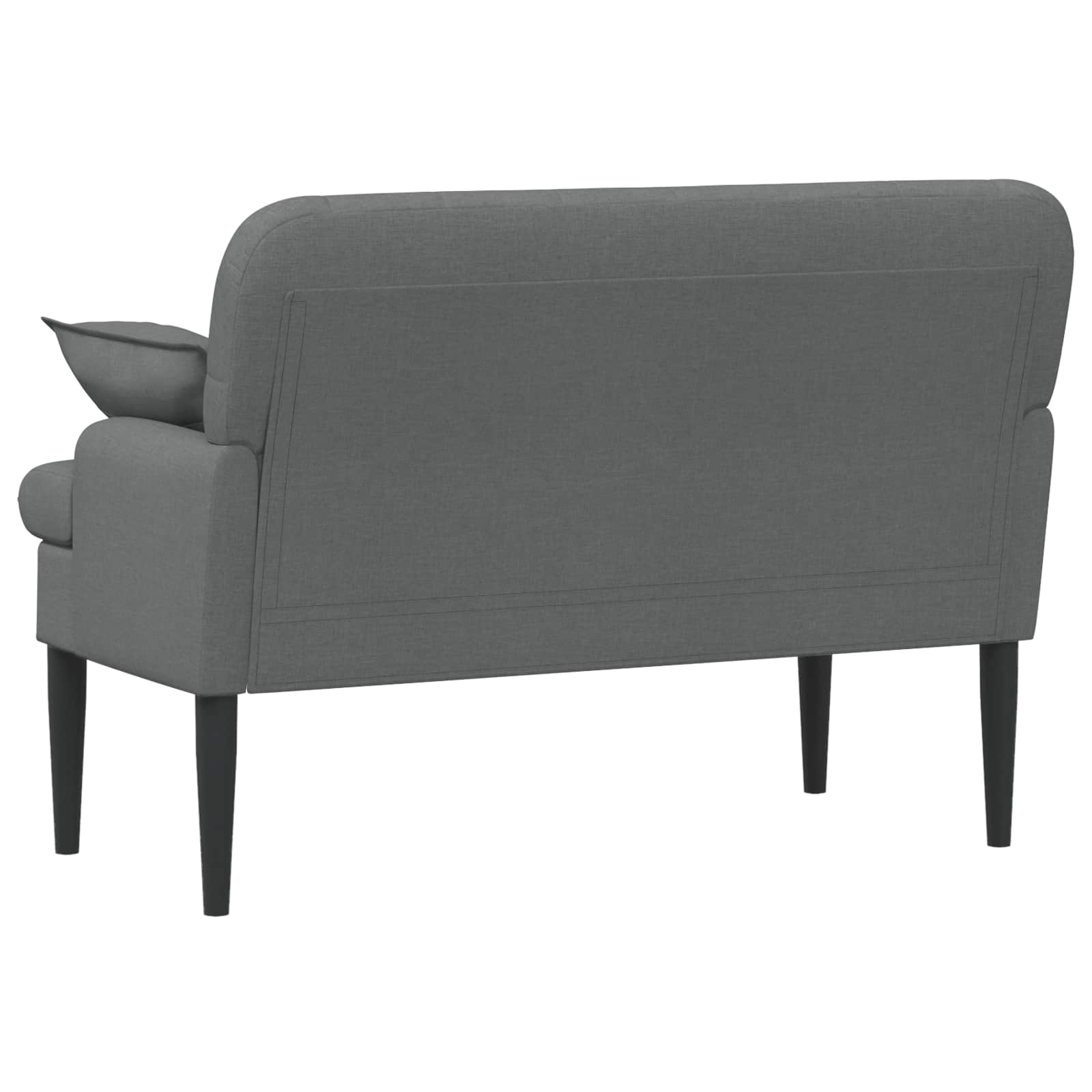 Love seat με κουμπιά Σκούρο Γκρι 111 x 68 x 80 εκ. Ύφασμα