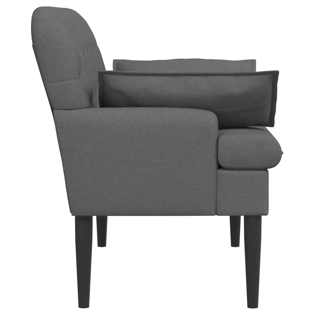 Love seat με κουμπιά Σκούρο Γκρι 111 x 68 x 80 εκ. Ύφασμα