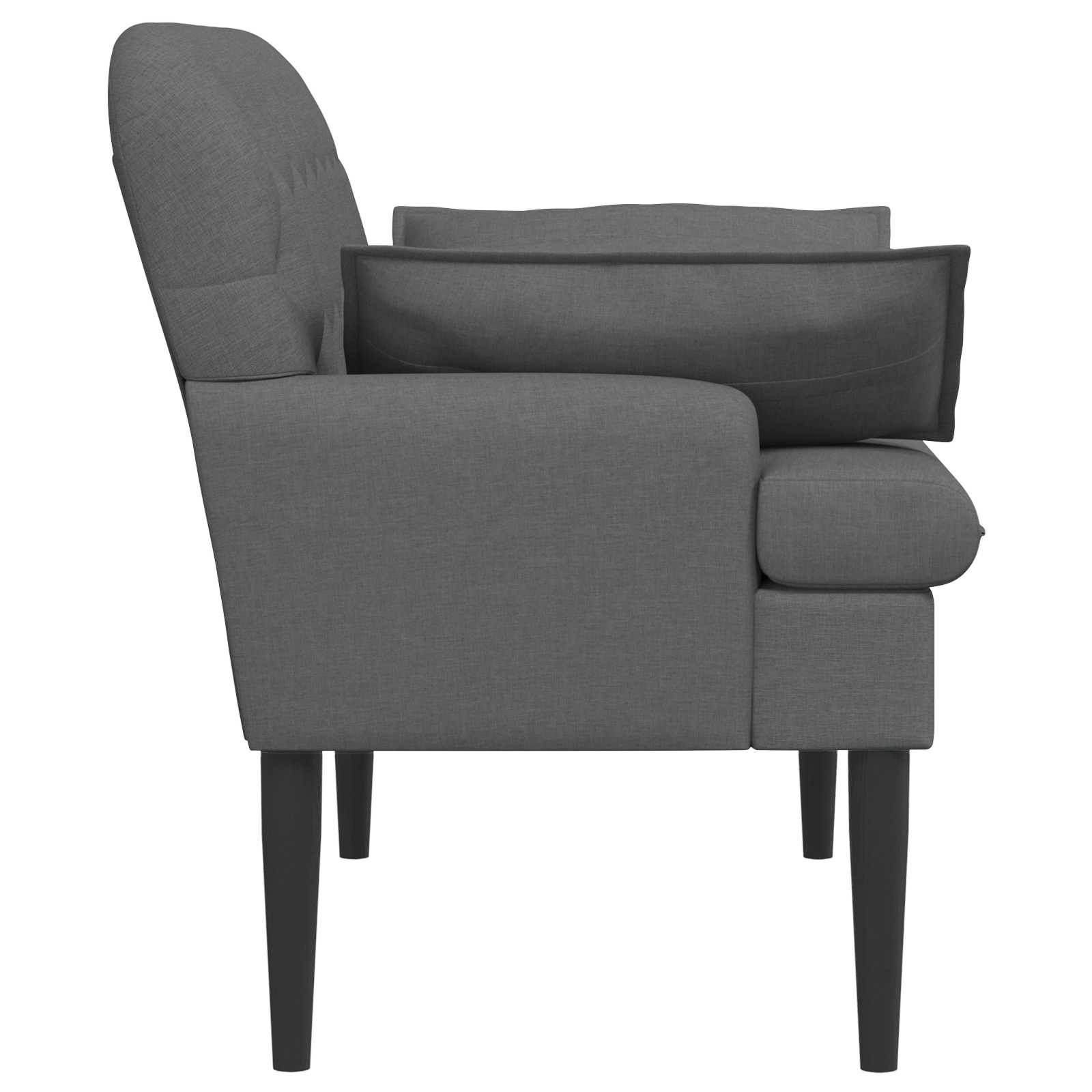 Love seat με κουμπιά Σκούρο Γκρι 111 x 68 x 80 εκ. Ύφασμα