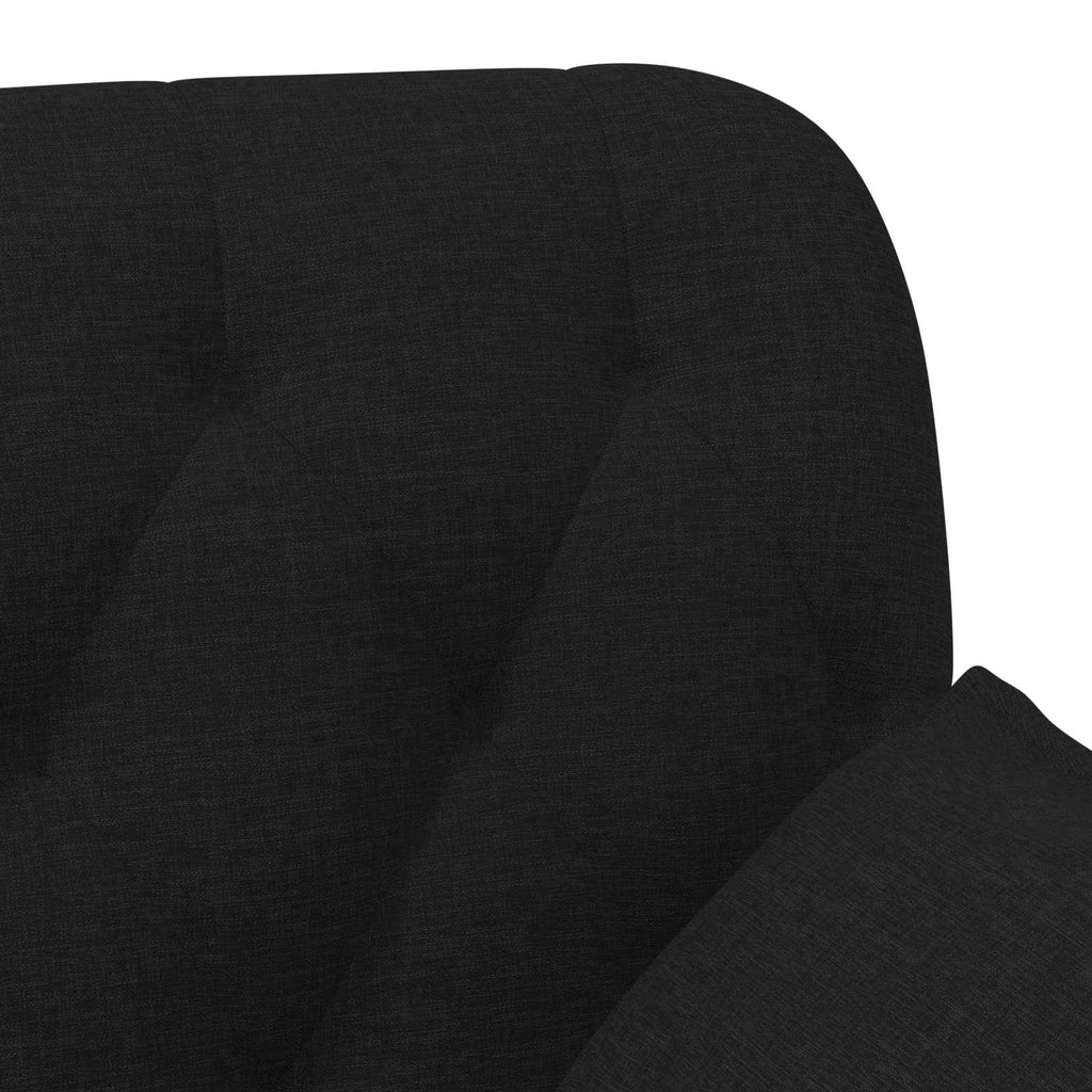 Love seat με κουμπιά Μαύρο 111 x 68 x 80 εκ. Ύφασμα