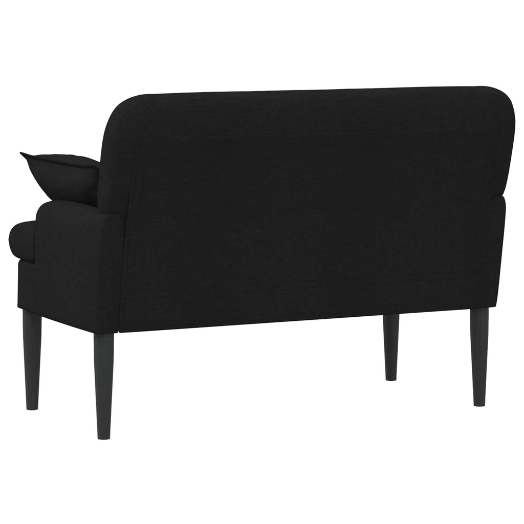 Love seat με κουμπιά Μαύρο 111 x 68 x 80 εκ. Ύφασμα