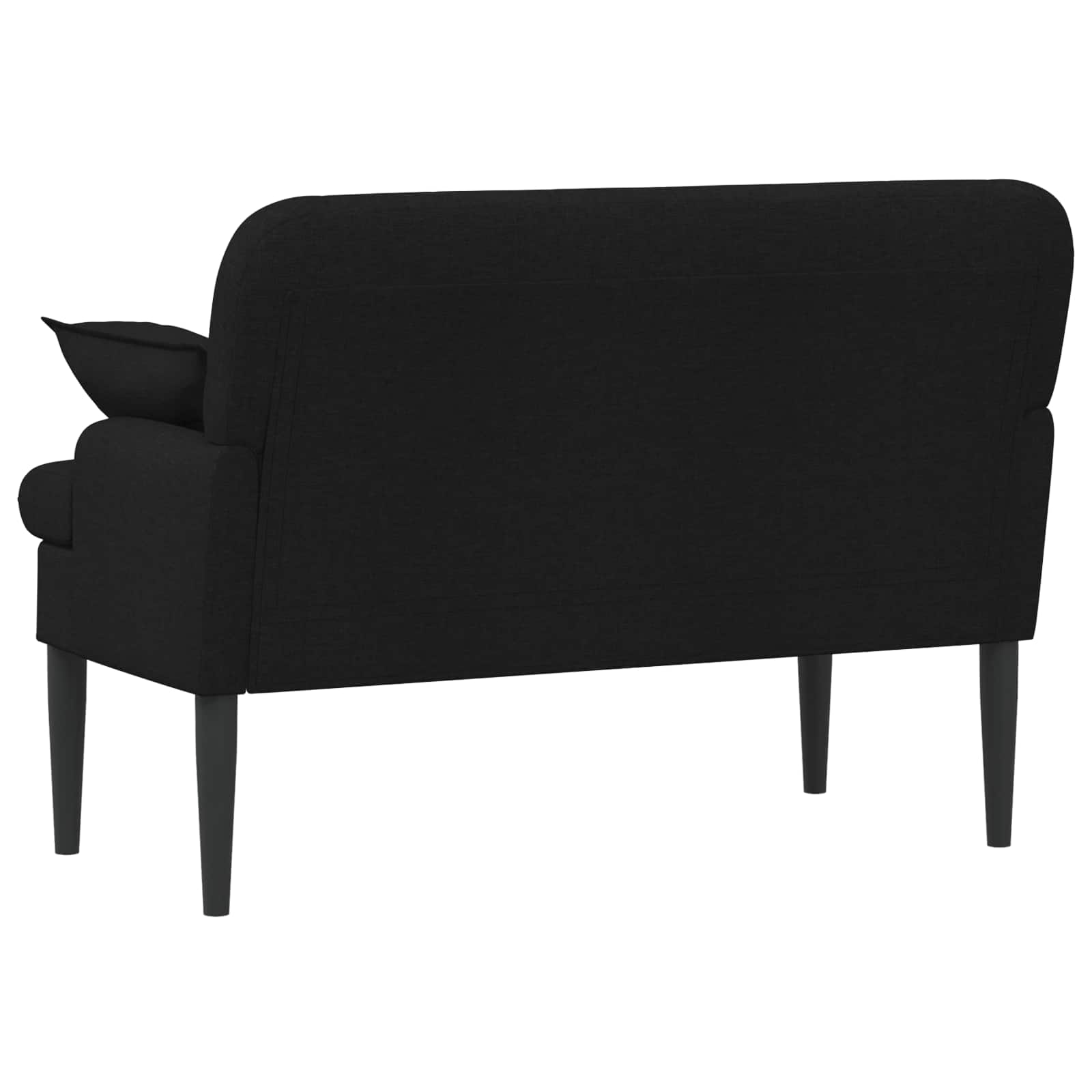 Love seat με κουμπιά Μαύρο 111 x 68 x 80 εκ. Ύφασμα