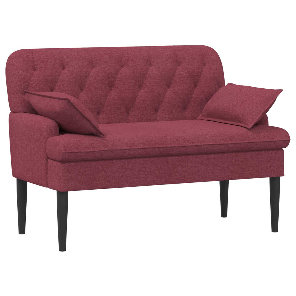 Love seat με κουμπιά Κόκκινο 111 x 68 x 80 εκ. Ύφασμα