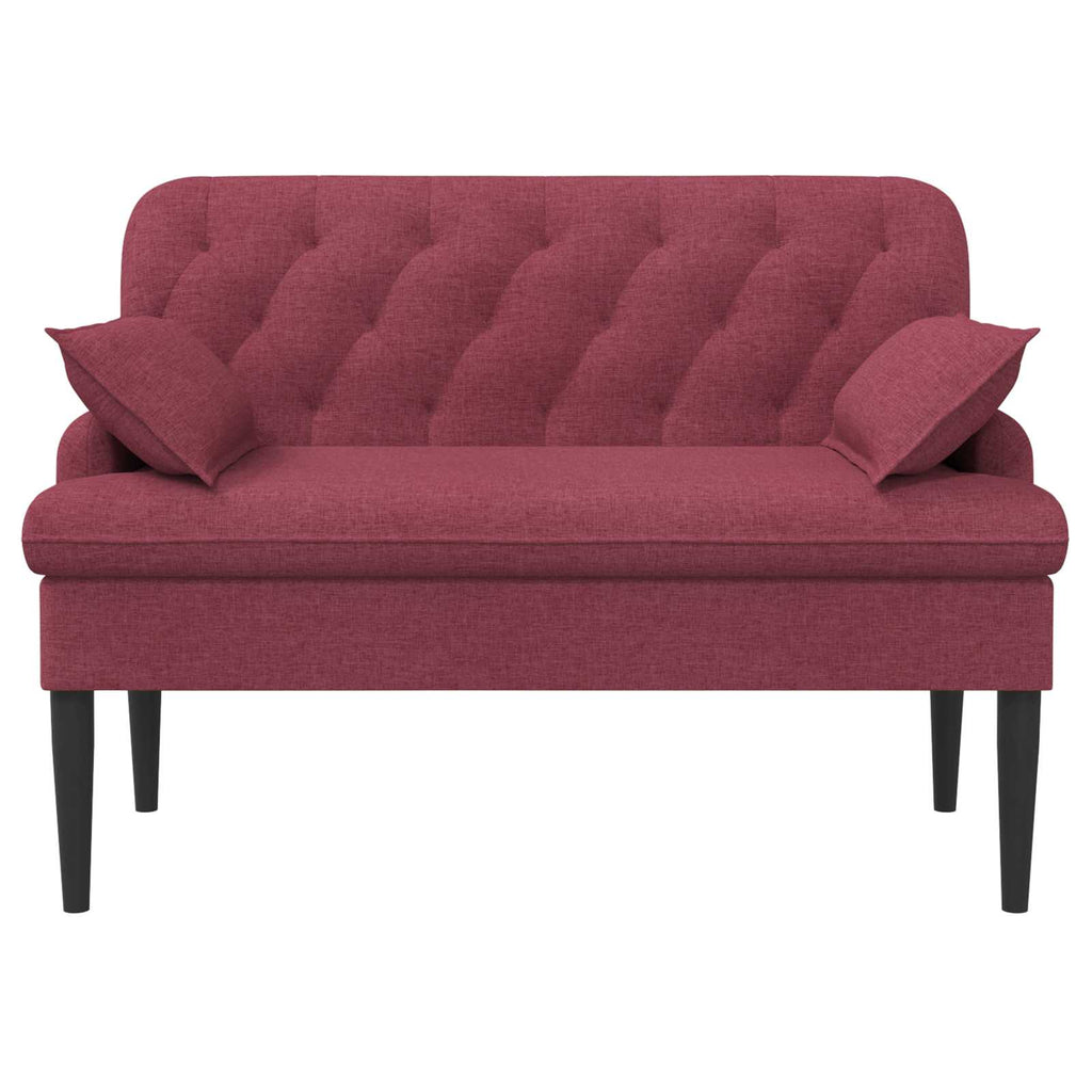 Love seat με κουμπιά Κόκκινο 111 x 68 x 80 εκ. Ύφασμα