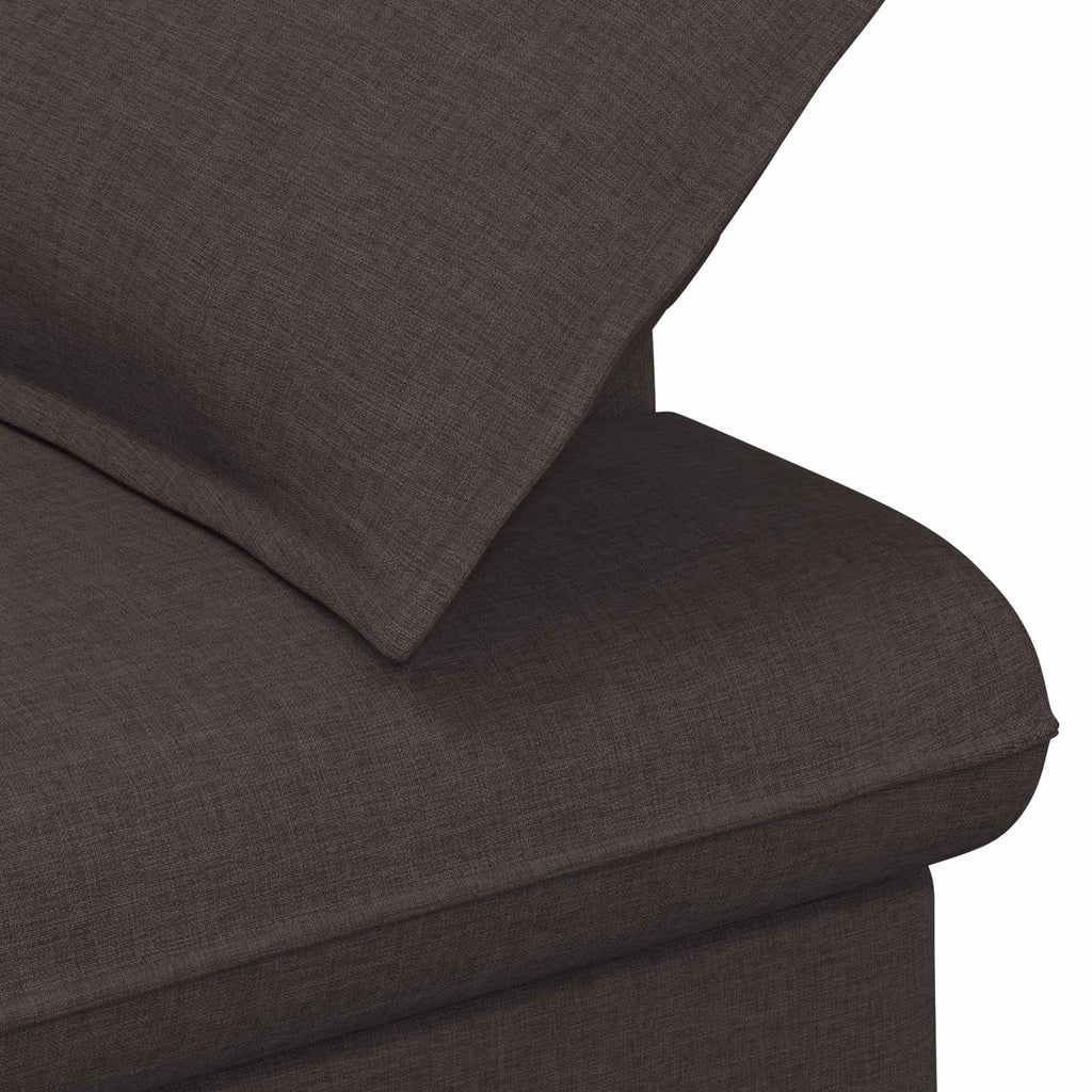 Love seat με κουμπιά Σκούρο Καφέ 111 x 68 x 80 εκ. Ύφασμα