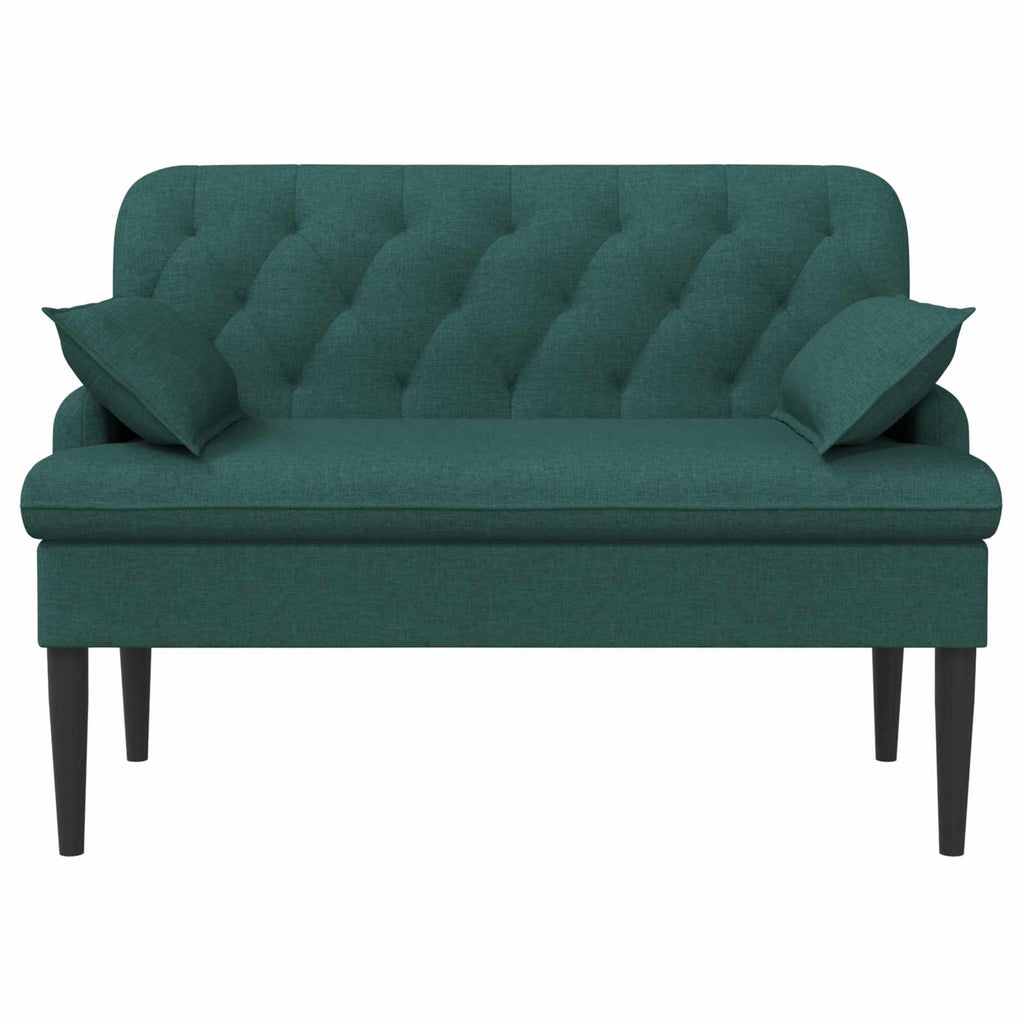 Love seat με κουμπιά Σκούρο Πράσινο 111 x 68 x 80 εκ. Ύφασμα