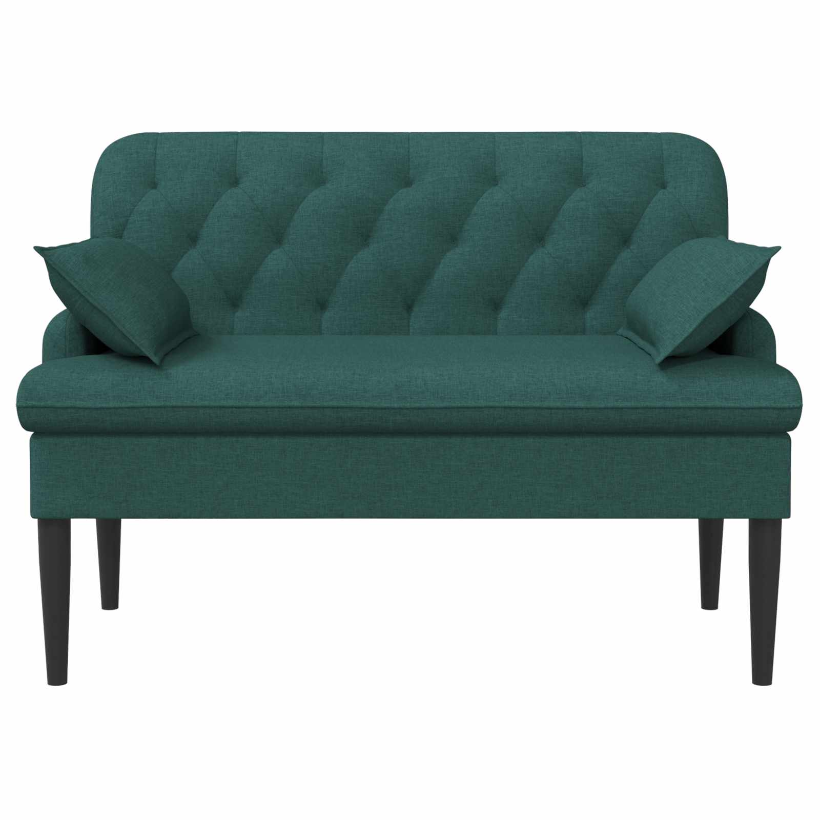 Love seat με κουμπιά Σκούρο Πράσινο 111 x 68 x 80 εκ. Ύφασμα