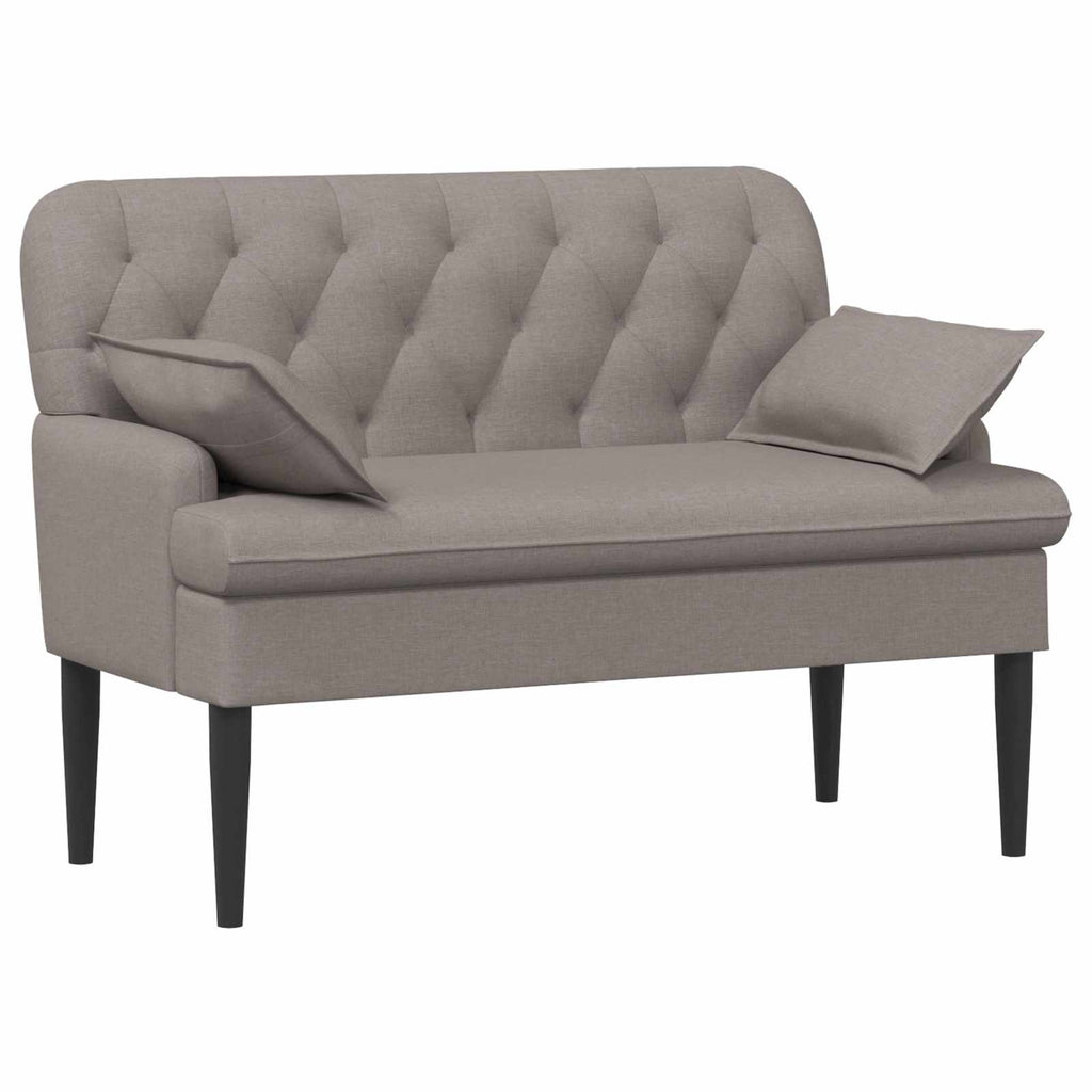 Love seat με κουμπιά Taupe 111 x 68 x 80 εκ. Ύφασμα