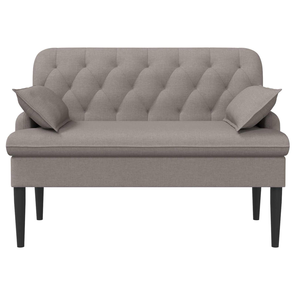Love seat με κουμπιά Taupe 111 x 68 x 80 εκ. Ύφασμα