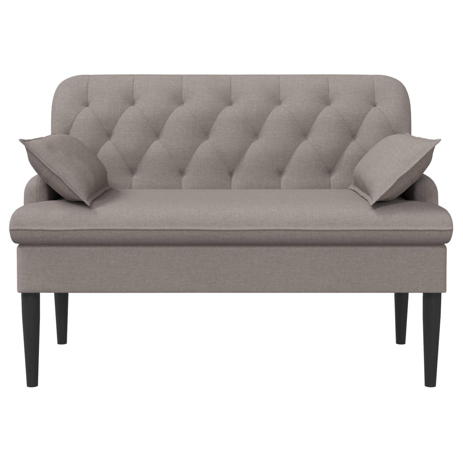 Love seat με κουμπιά Taupe 111 x 68 x 80 εκ. Ύφασμα