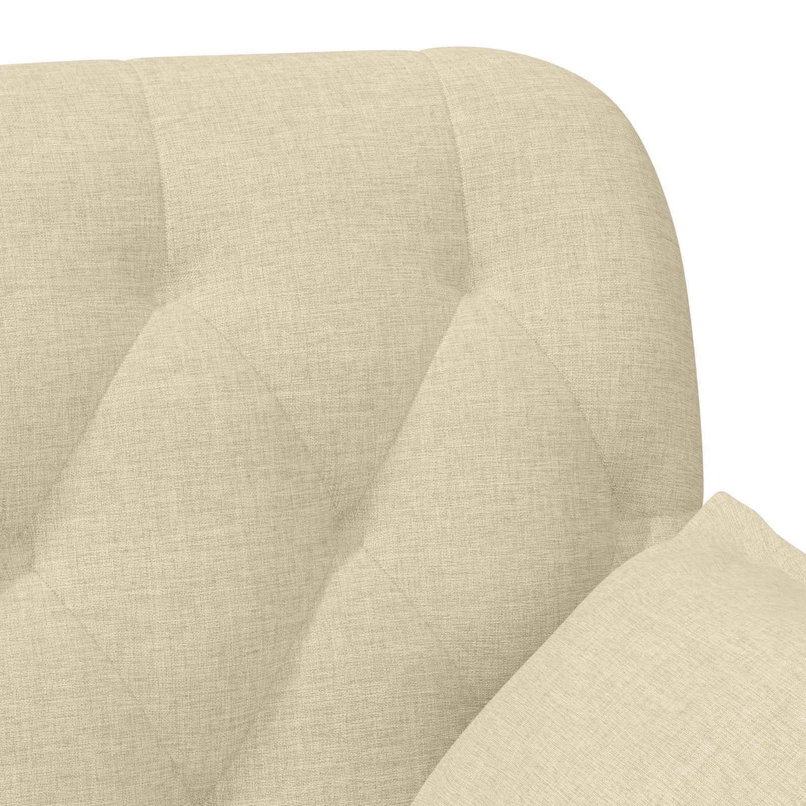 Love seat με κουμπιά Κρεμ 111 x 68 x 80 εκ. Ύφασμα
