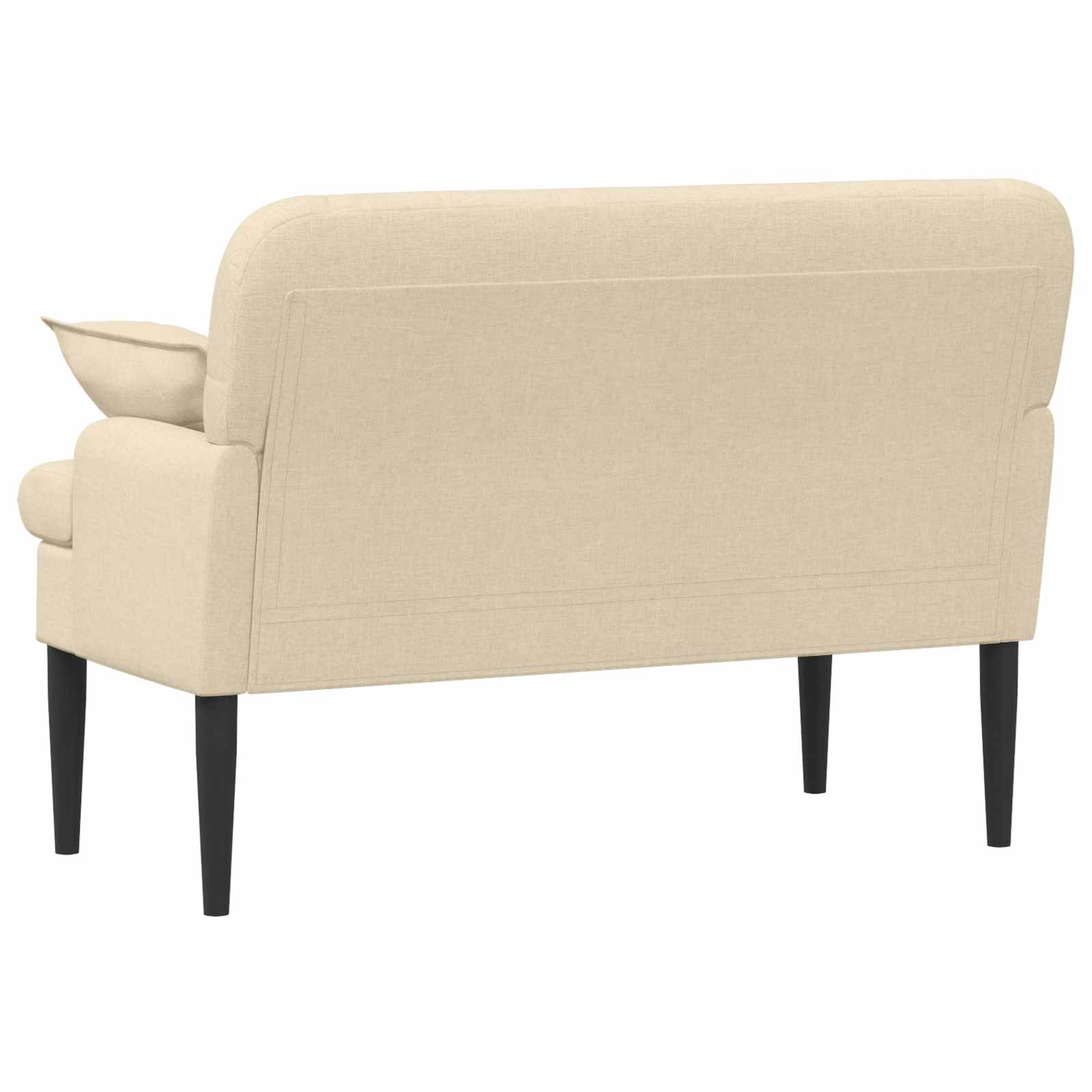 Love seat με κουμπιά Κρεμ 111 x 68 x 80 εκ. Ύφασμα