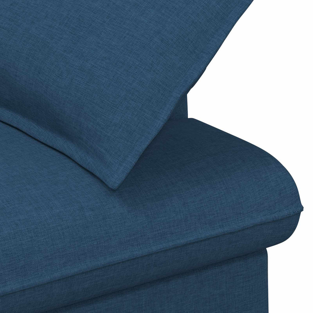 Love seat με κουμπιά Μπλε 111 x 68 x 80 εκ. Ύφασμα