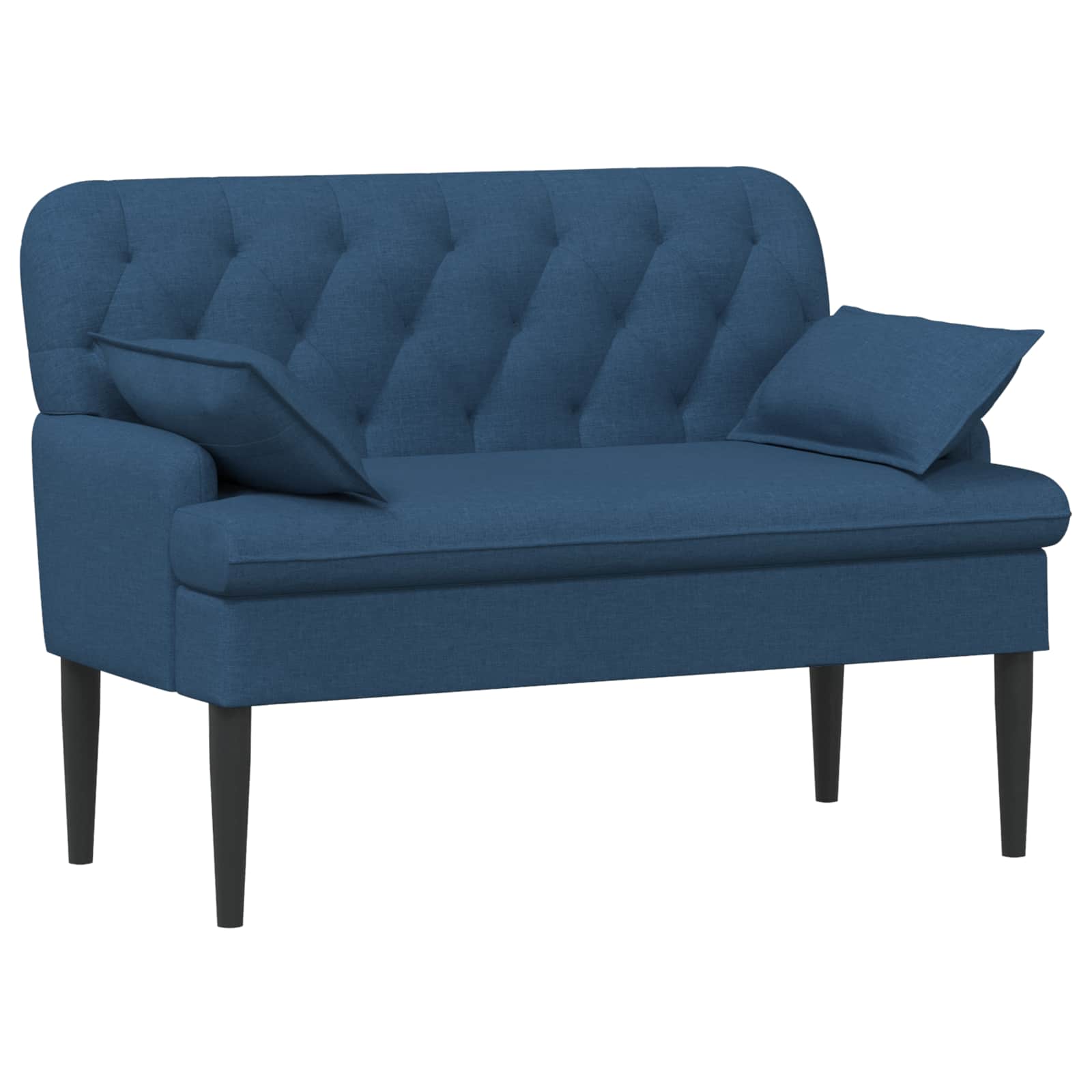 Love seat με κουμπιά Μπλε 111 x 68 x 80 εκ. Ύφασμα