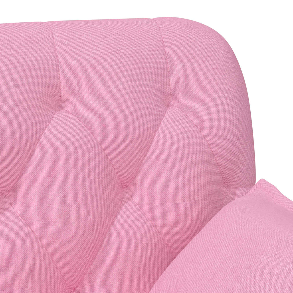 Love seat με κουμπιά Ροζ 111 x 68 x 80 εκ. Ύφασμα