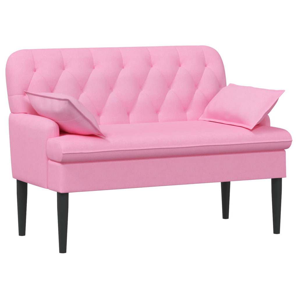 Love seat με κουμπιά Ροζ 111 x 68 x 80 εκ. Ύφασμα