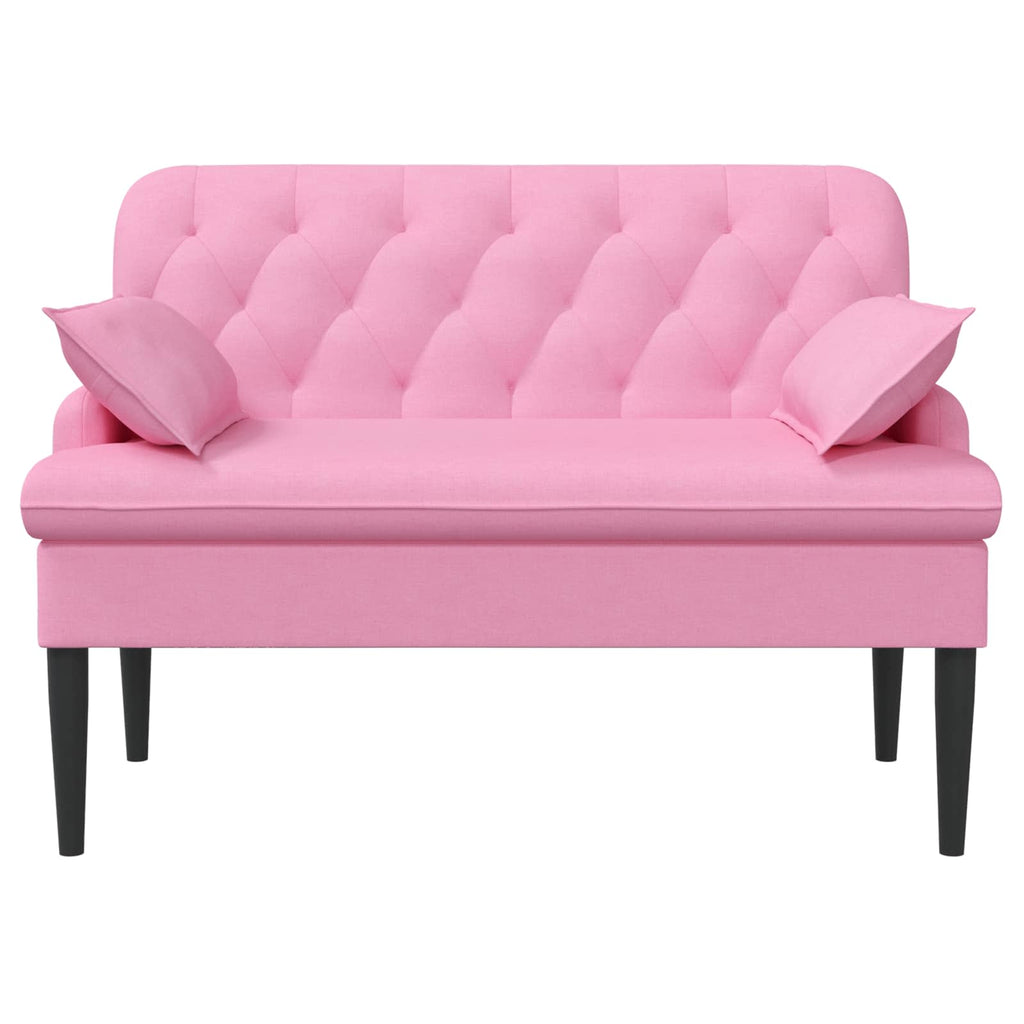 Love seat με κουμπιά Ροζ 111 x 68 x 80 εκ. Ύφασμα