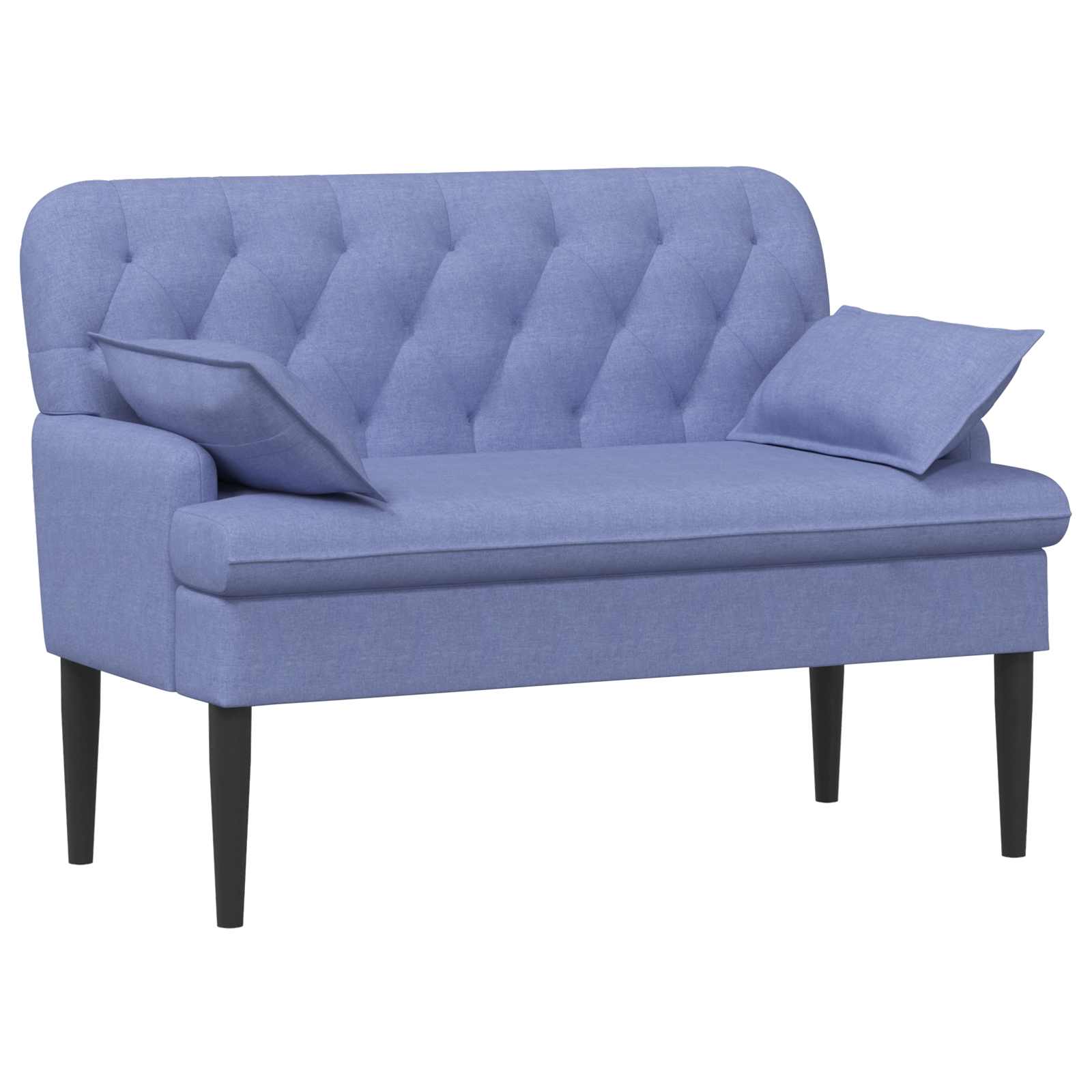 Love seat με κουμπιά Μπλε τζην 111 x 68 x 80 εκ. Ύφασμα