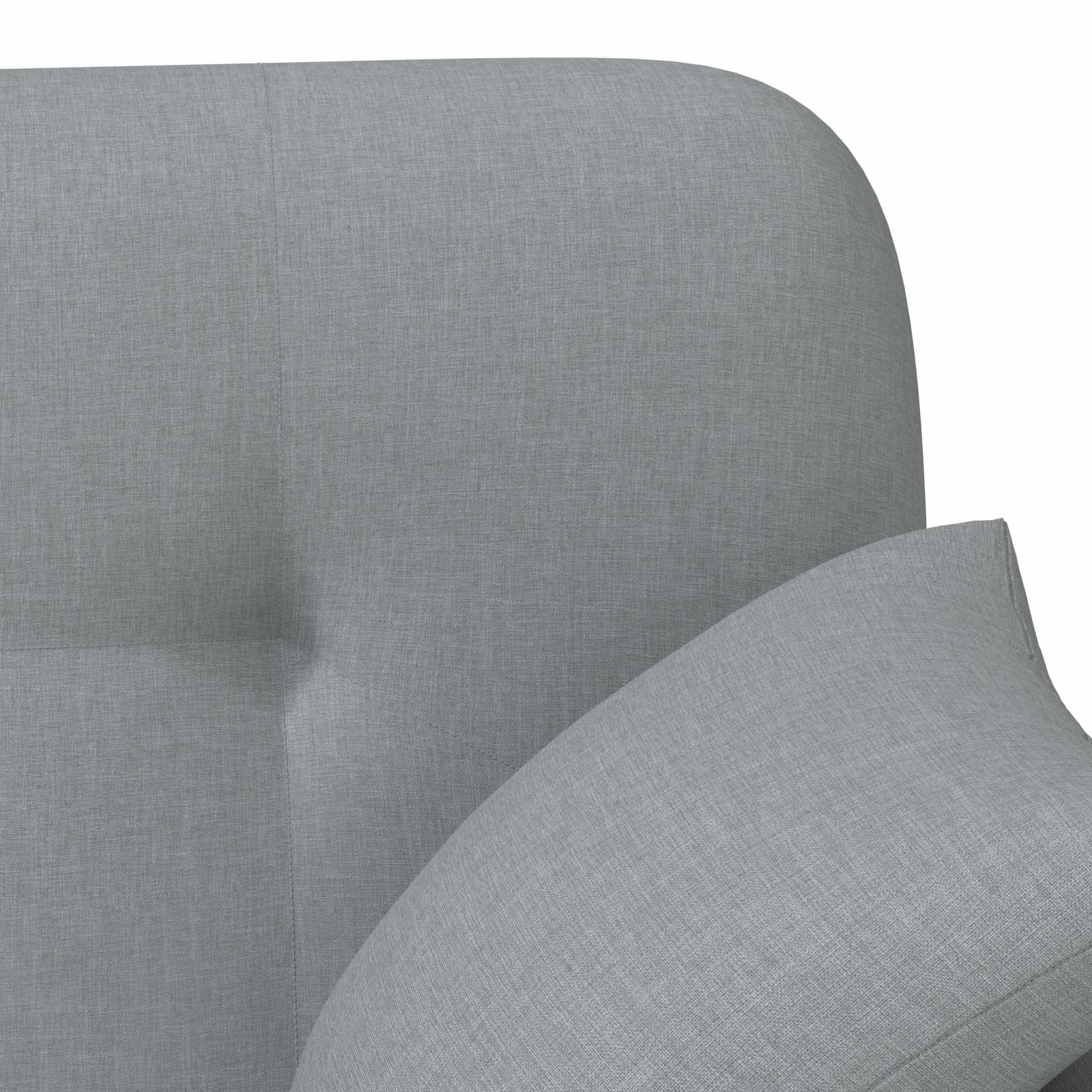 Love seat με κουμπιά Ανοιχτό γκρι 120 x 65 x 79 εκ Ύφασμα