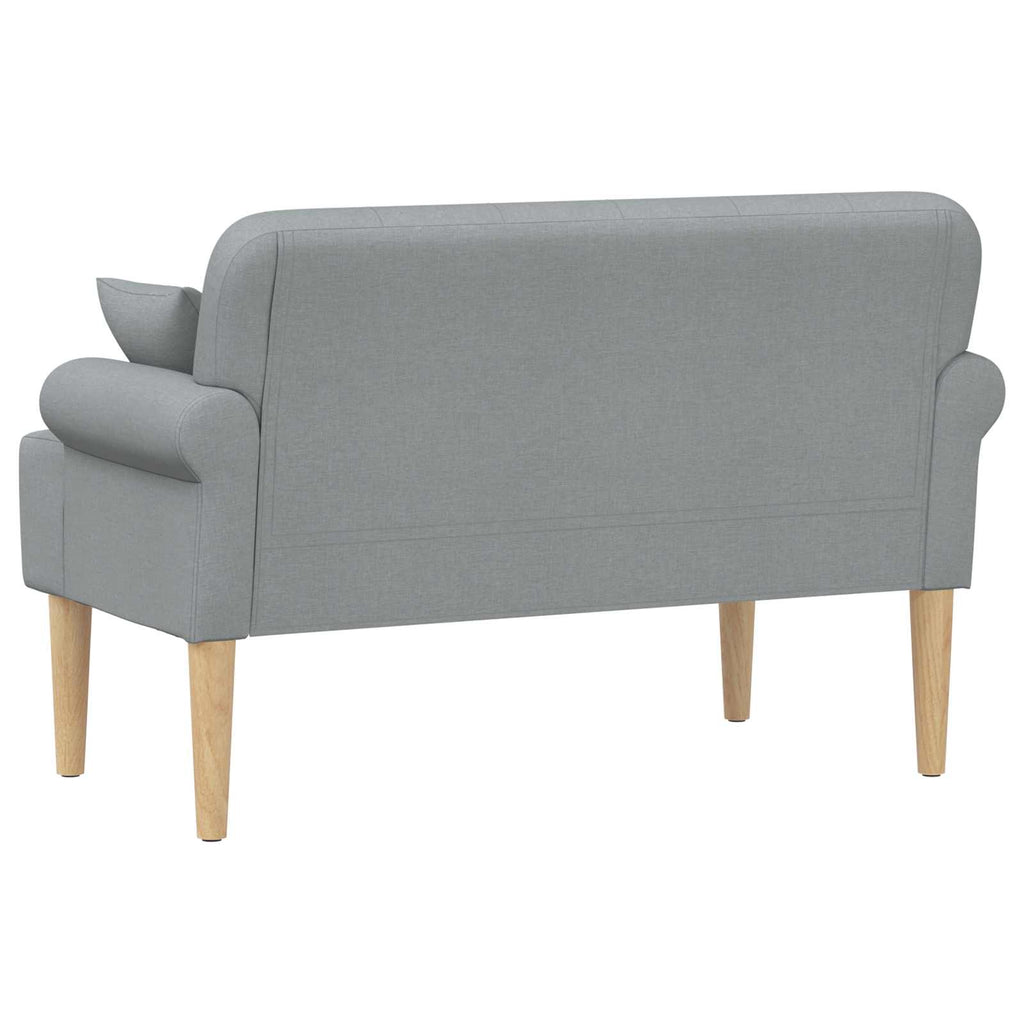 Love seat με κουμπιά Ανοιχτό γκρι 120 x 65 x 79 εκ Ύφασμα