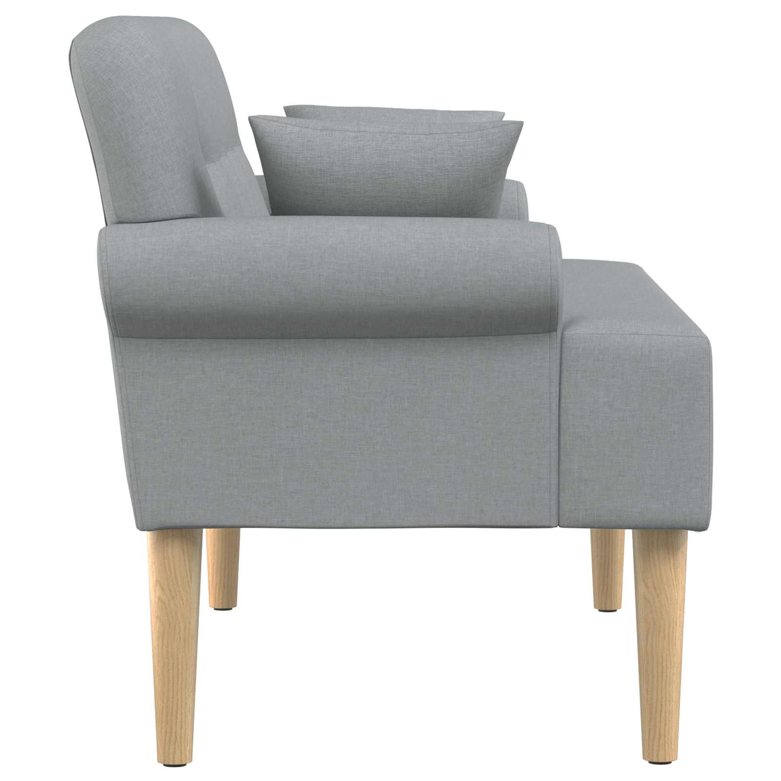 Love seat με κουμπιά Ανοιχτό γκρι 120 x 65 x 79 εκ Ύφασμα