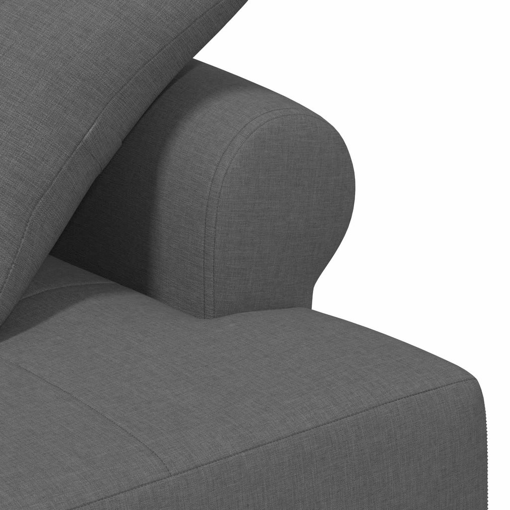 Love seat με κουμπιά Σκούρο Γκρι 120 x 65 x 79 εκ Ύφασμα