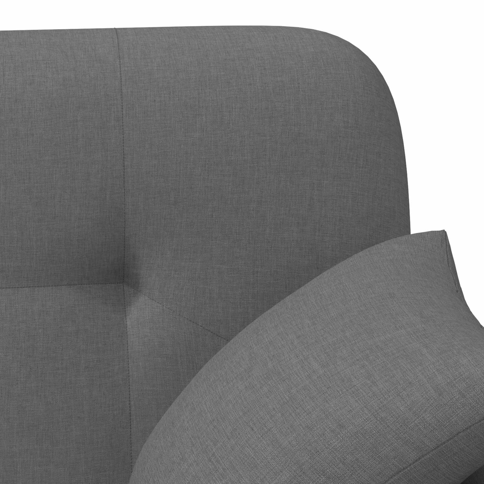 Love seat με κουμπιά Σκούρο Γκρι 120 x 65 x 79 εκ Ύφασμα