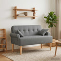 Love seat με κουμπιά Σκούρο Γκρι 120 x 65 x 79 εκ Ύφασμα