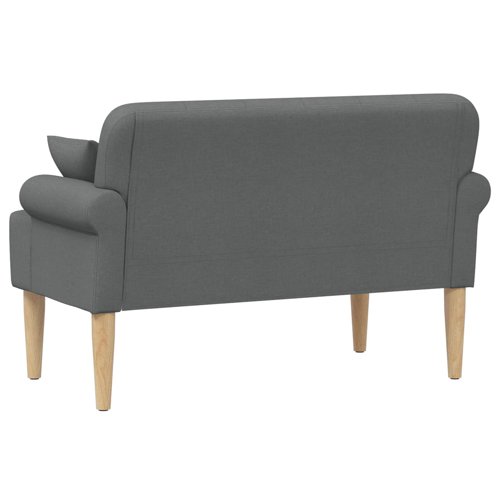 Love seat με κουμπιά Σκούρο Γκρι 120 x 65 x 79 εκ Ύφασμα