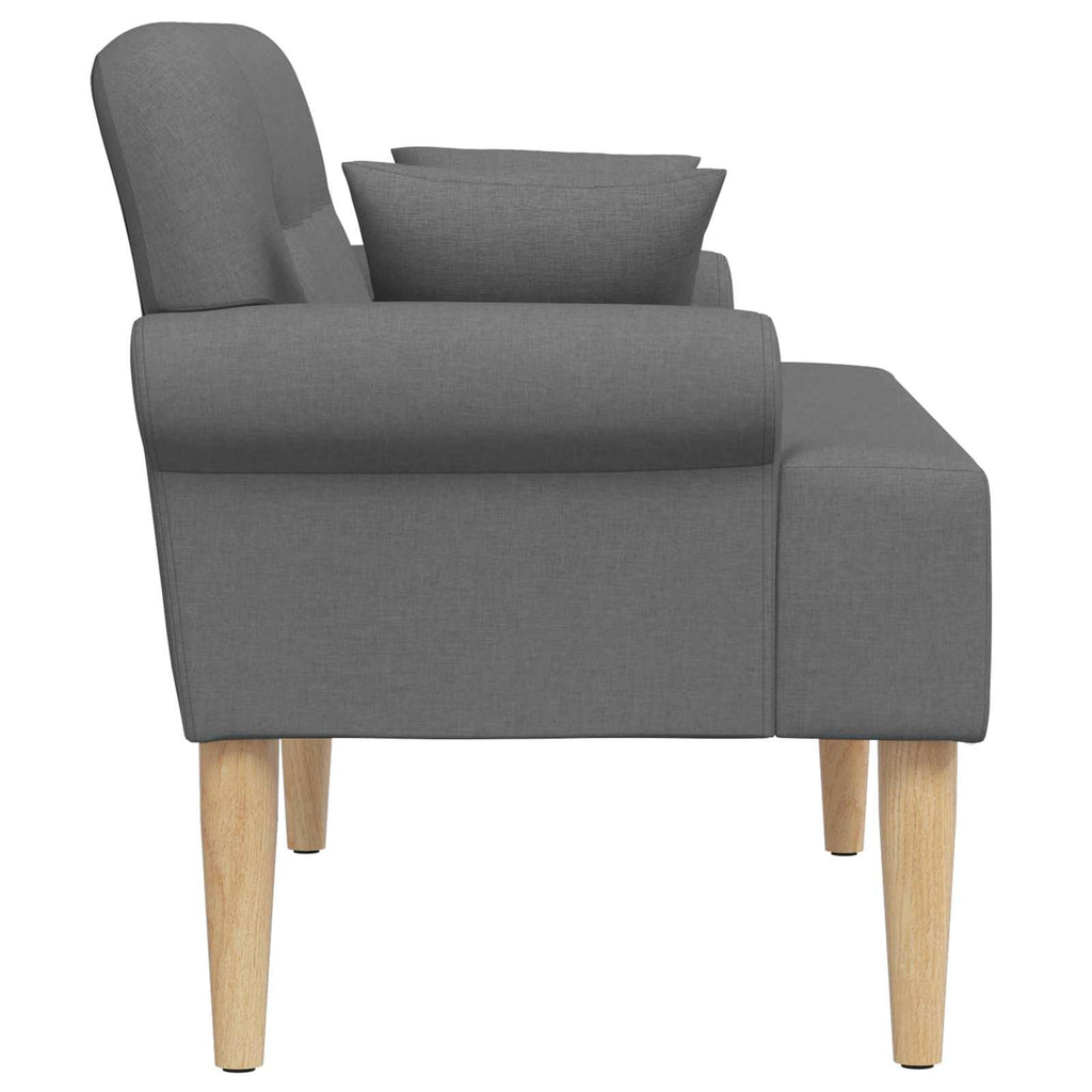 Love seat με κουμπιά Σκούρο Γκρι 120 x 65 x 79 εκ Ύφασμα